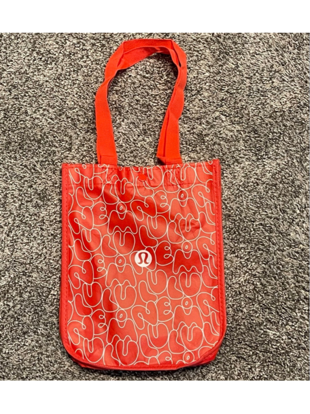 Lululemon Red & White Reusable Tote Bag